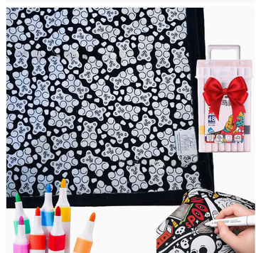 DIY Color Your Own Blanket – Washable Coloring Throw Blanket with Markers